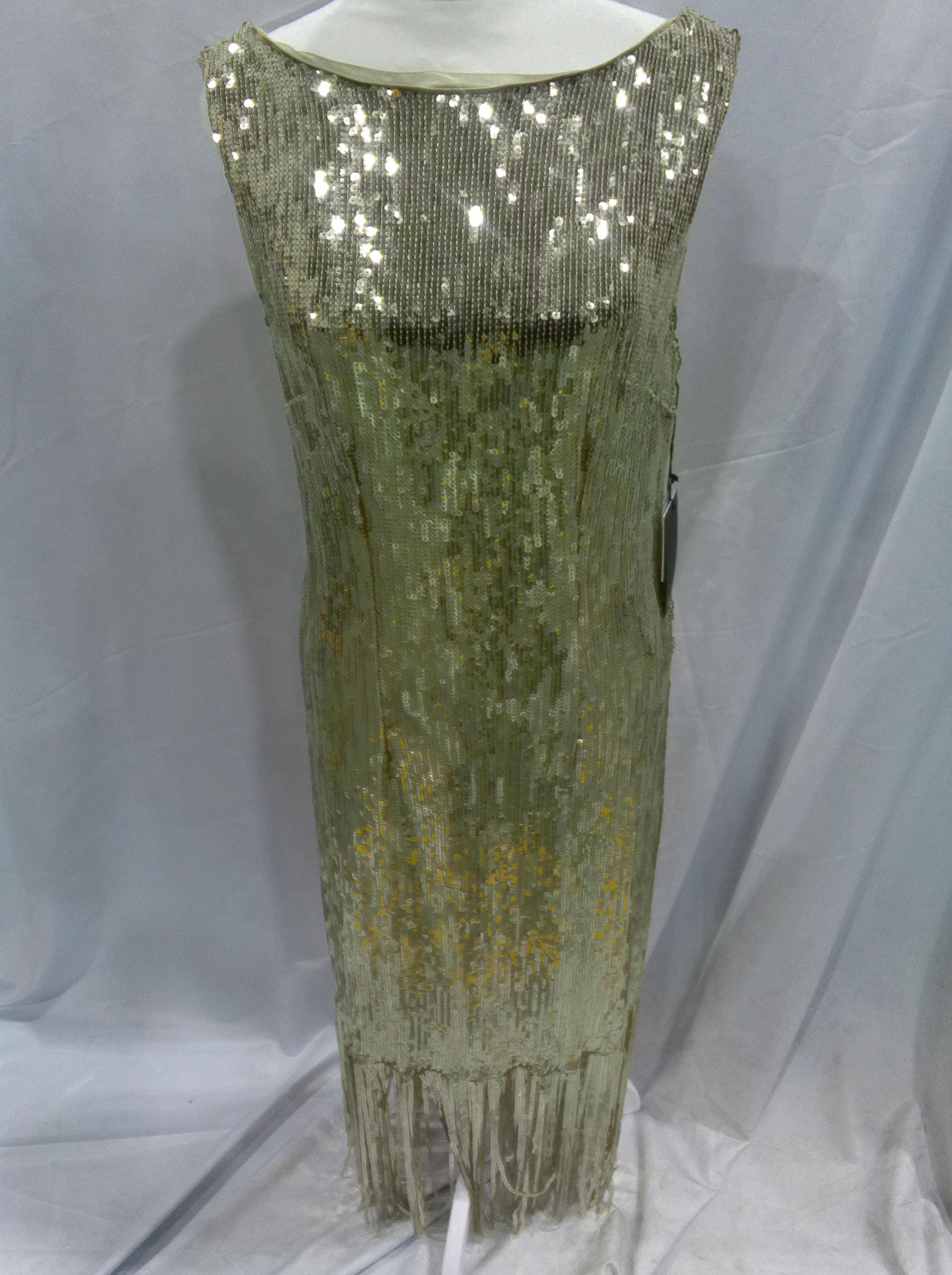 slim fit dress slacks Jenny Dress in Gold Sequin S